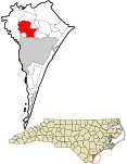 New Hanover County North Carolina incorporated and unincorporated areas Wrightsboro highlighted